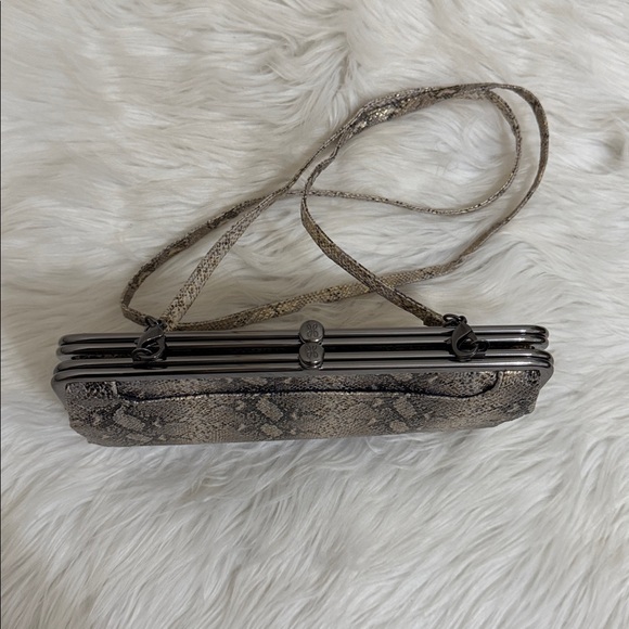 HOBO Leanne Snake Embossed Crossbody Bag Glam Leather - Picture 5 of 15